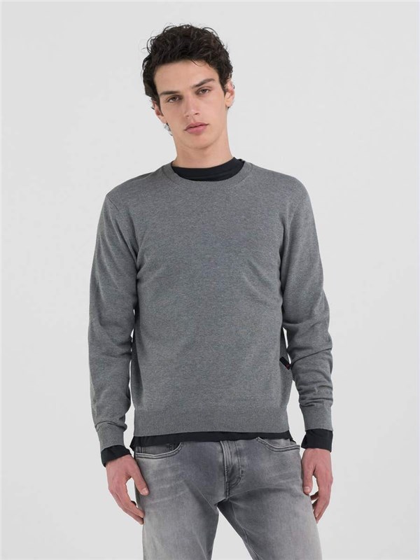 REPLAY Pullover Grey metal melange