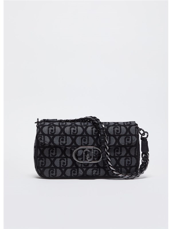 LIU  JO Borsa a spalla Jacquard nero